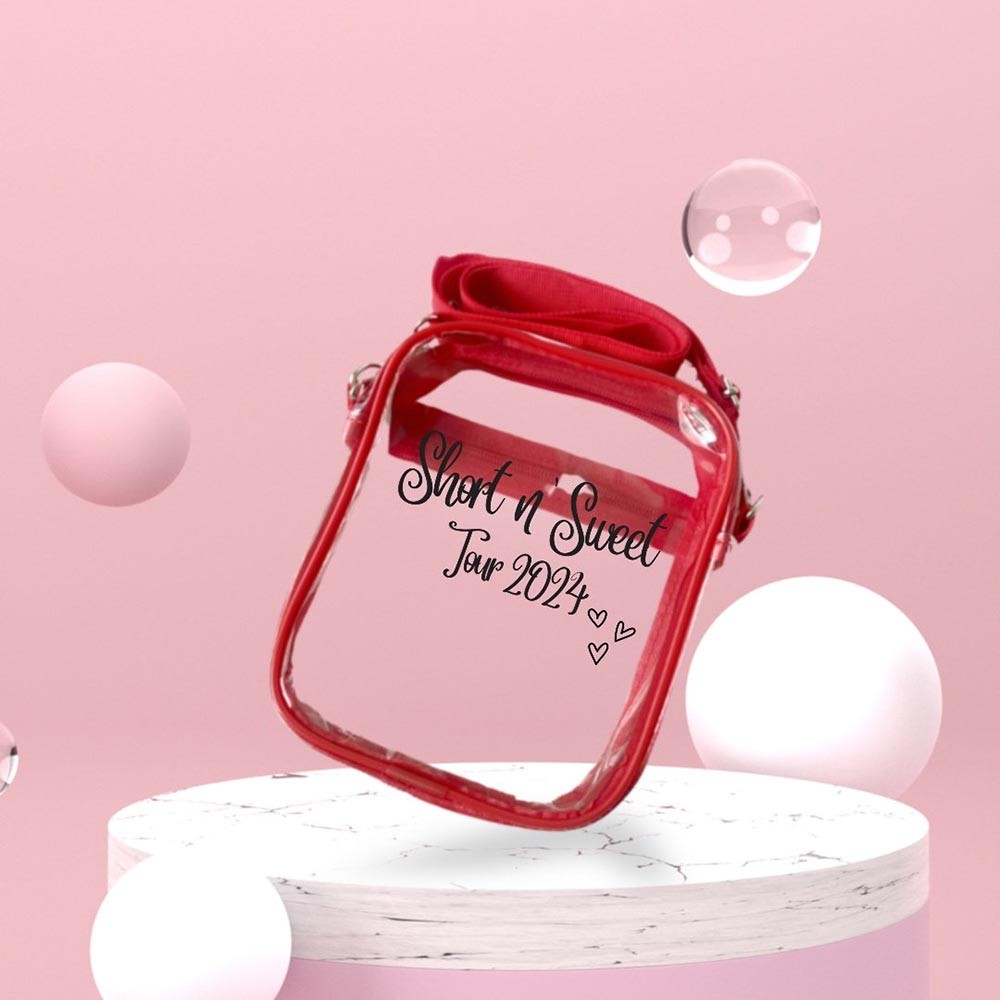 Personalized Name Clear Stadium Bag, Waterproof Backpack, Transparent PVC Bag, Approved for Sports Events and Concerts
