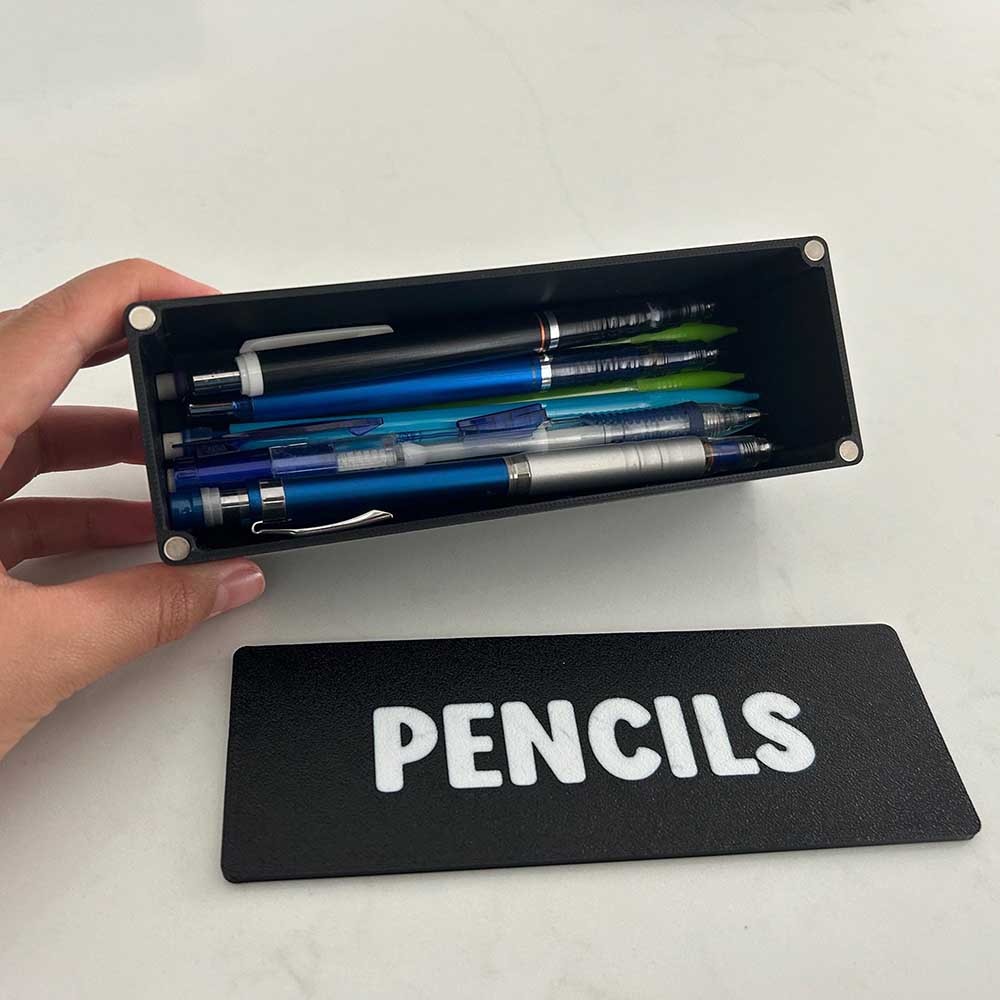 Personalized Name Pencil Box, 3D Printed Compact Magnetic Lid Storage , Fits Most Mechanical Pencils, Back to School/Christmas Gift for Kids/Students