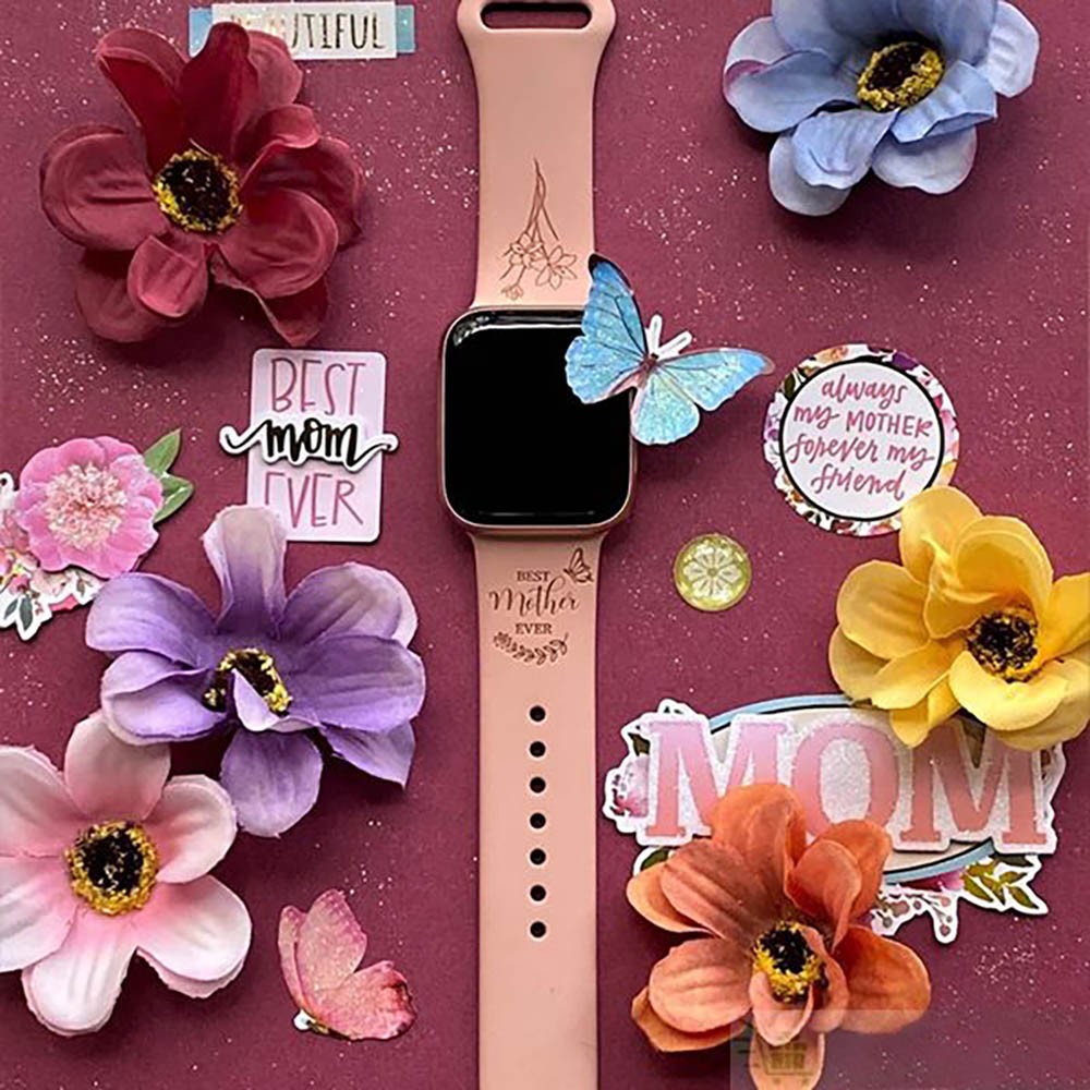 Best Mother Ever with Flower Band for Apple Watch/Fitbit/Galaxy