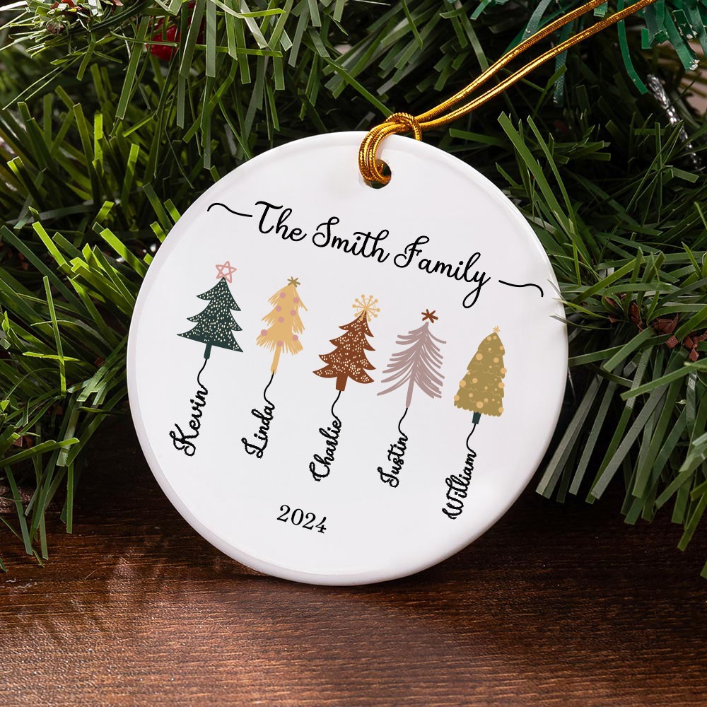 family christmas tree ornament