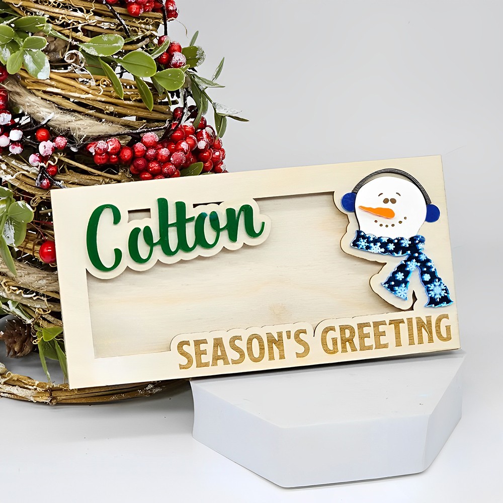 Personalized Christmas Money Holder, Stocking Stuffer for Teen, Christmas Gift for College Student, Snowman Money Card Holder, Cash Envelope