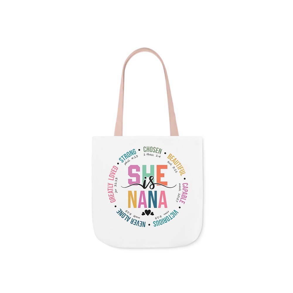 Custom Name She Is Nana Tote Bag, Nana Tote Bag, Grandma Gift, Grandma Birthday Gift, Promoted to Grandma, Gift for Grandma