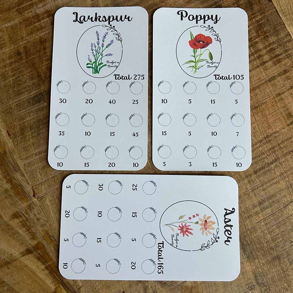 Personalized Birth Flower Name 12 Month Savings Challenge Bundle, A6 Size Cash Challenge Planner, Budget Goals for Cash Stuffing