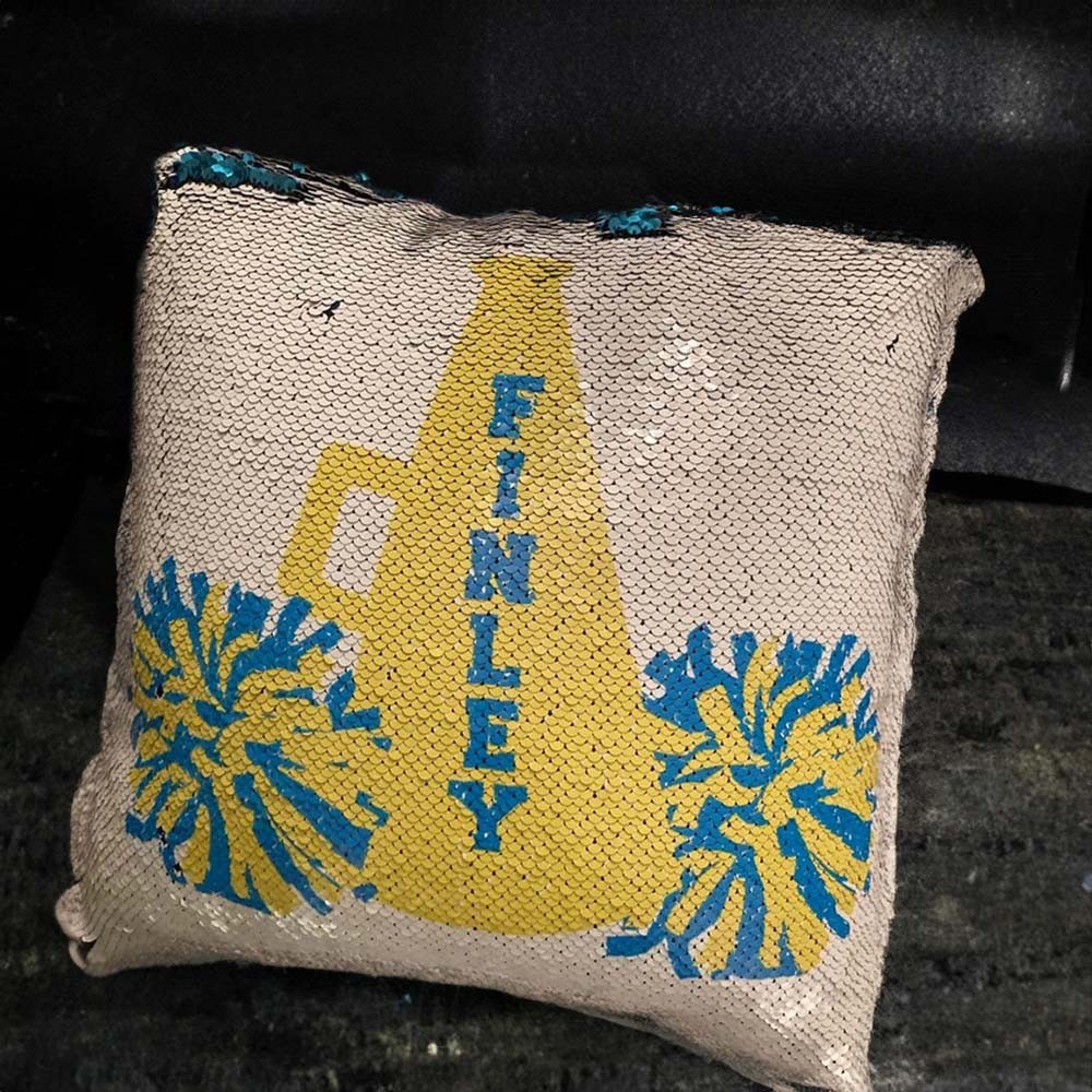 funny sequin pillow