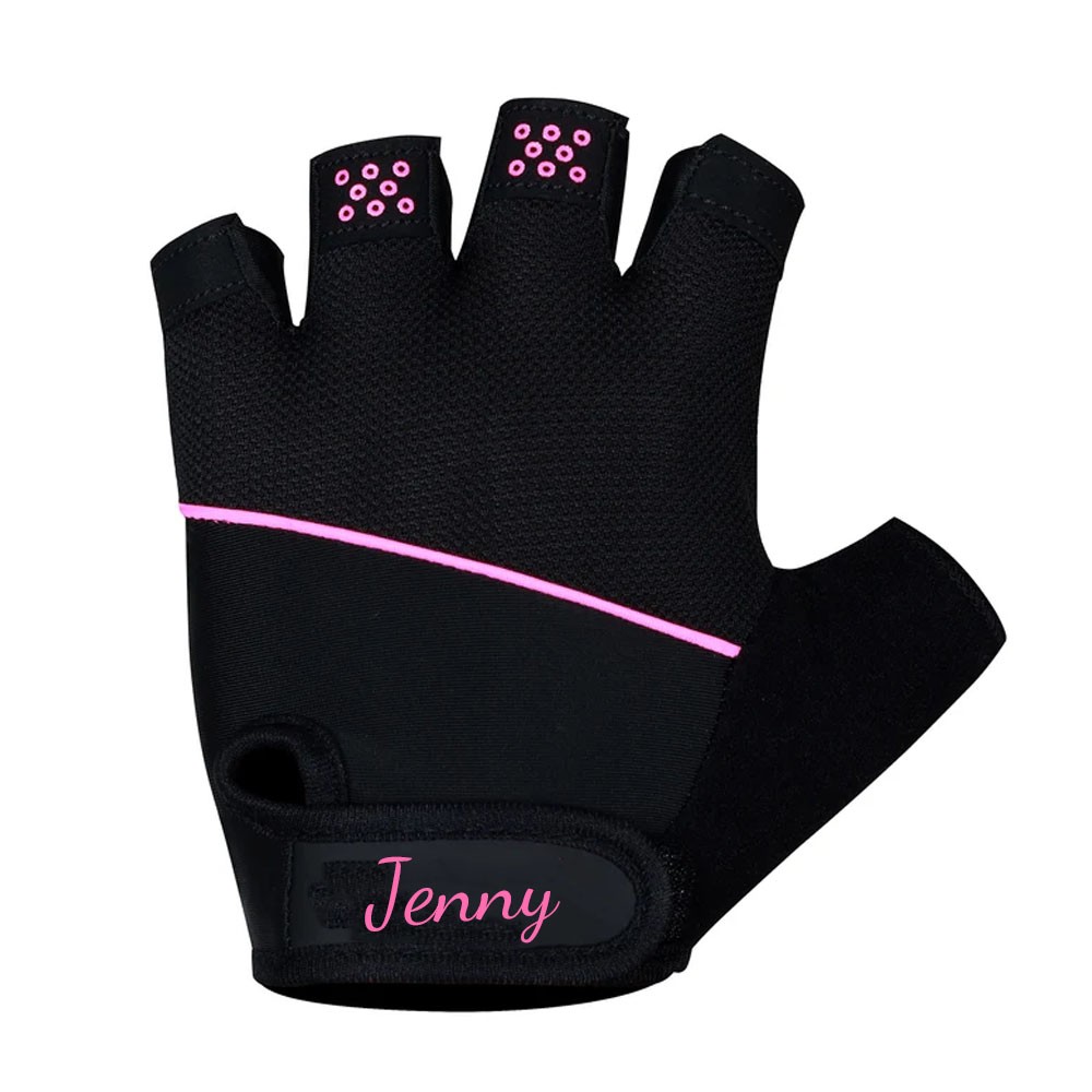 Personalized Name Gym Gloves, Ladies Weight Lifting Gym Gel Padded Gloves, Wrist Body Building, Gift for Gym Lover/Coaches/Her