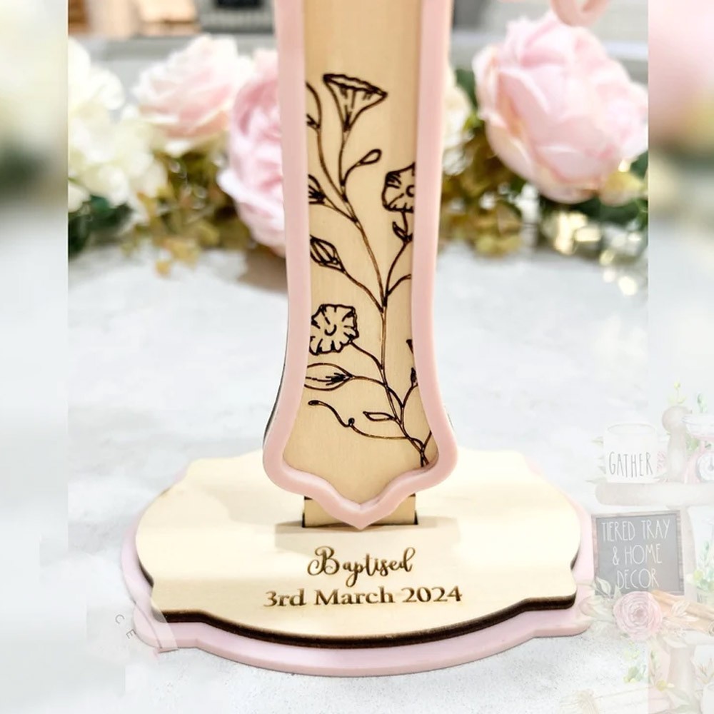 Personalized Baptism Christening Cross Gift