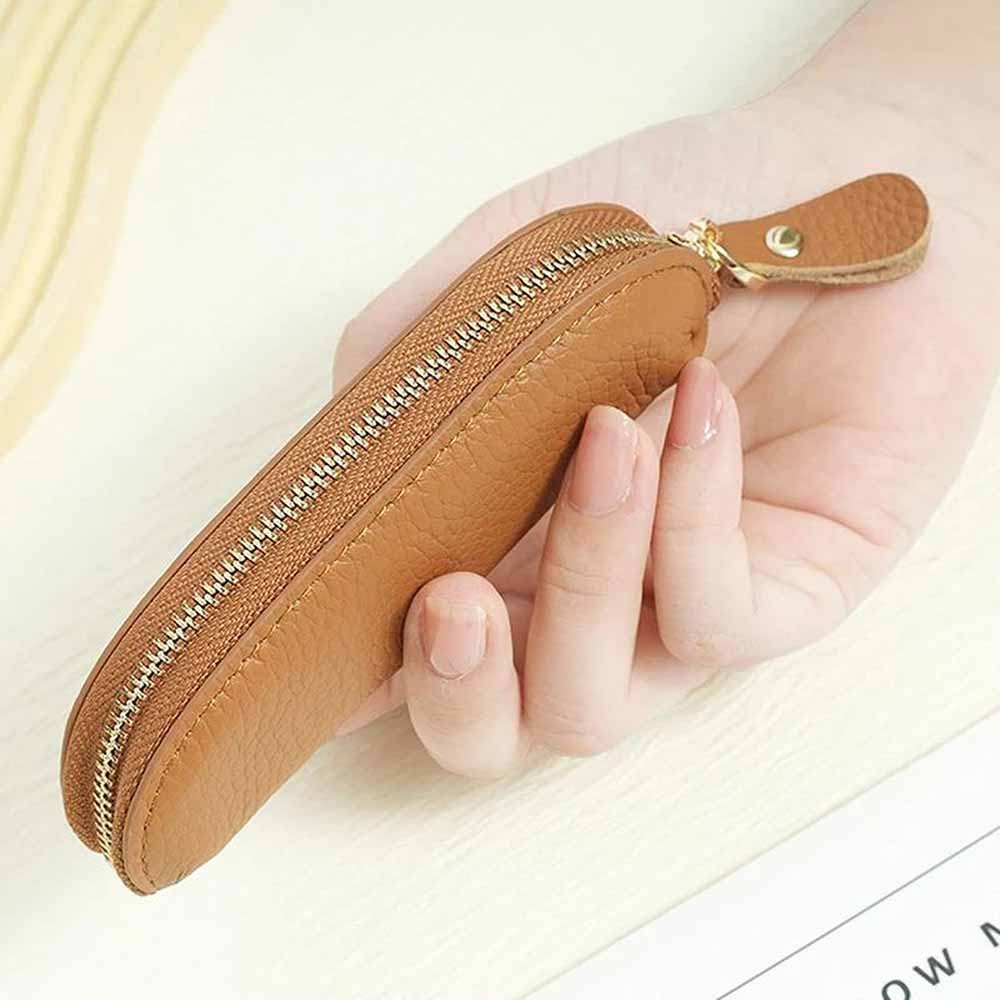 Personalized Mini Cosmetic Bag Monogram Gift Personalized Makeup Brush Coin Bag Holder Gift for Her Custom Pen Holder Storage Leather