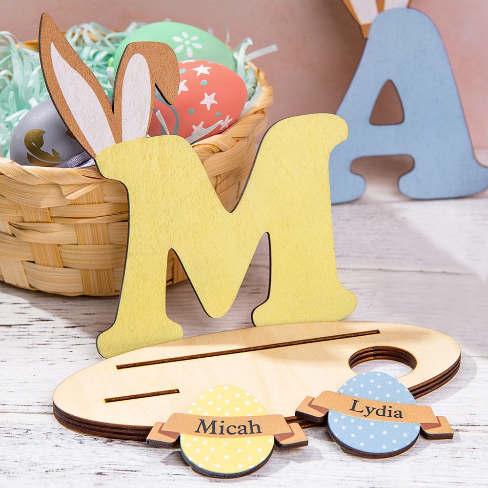 Personalized Easter Egg Letter Holder Chocolate Egg Holder