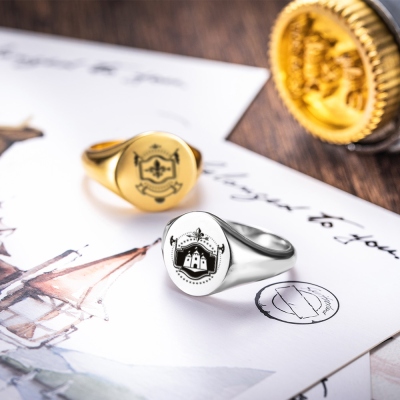 Personalized Family Signet Rings‎