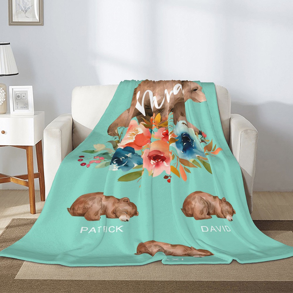 family bear blanket