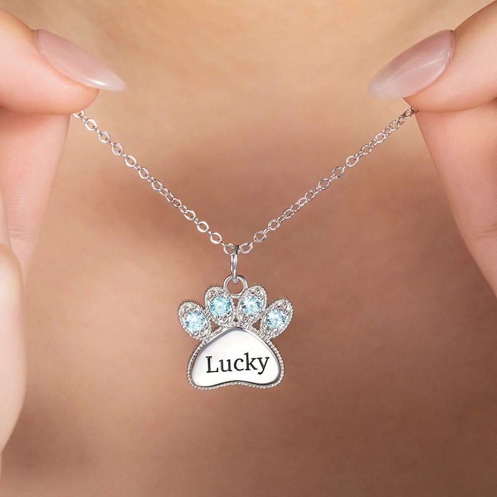 dog paw pendant