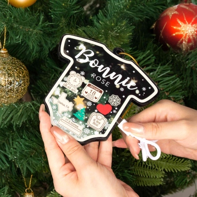 Personalized baby's first Christmas music player pendant, customized baby birth information, baby's first Christmas gift