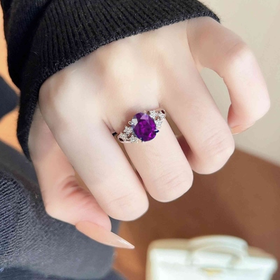 Custom Celestial Ring with Oval Birthstone and Star Accents, Sterling Silver 925 Ring for Women, Promise Jewelry, Engagement/Birthday Gift for Women