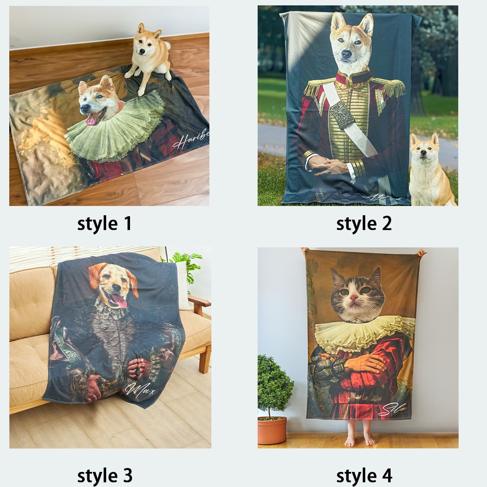 Coperta personalizzata con ritratto di animale domestico reale, coperta TV personalizzata  con foto rinascimentale di animali domestici, decorazioni per la casa,  regali per la perdita di animali domestici, regali per amante degli