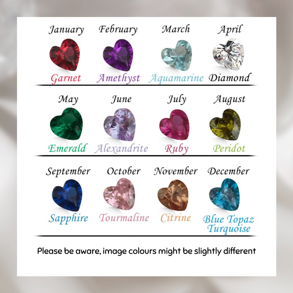 heart birthstone color