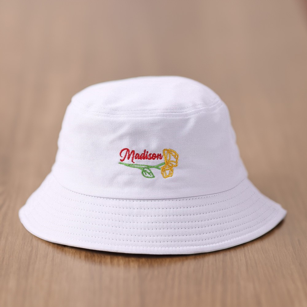 Custom Name Floral Cap