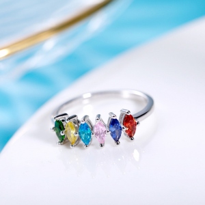 Personalized Birthstone Family Ring for Mother