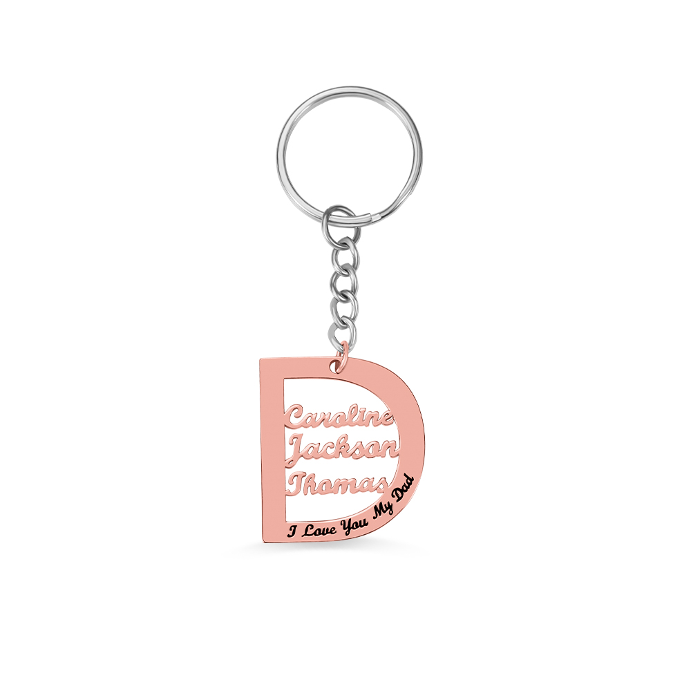 Personalized Family Name Keychain for Father