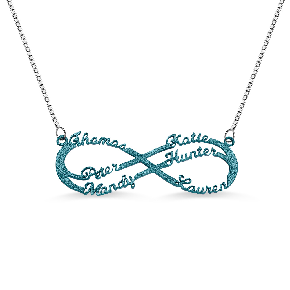 Personalized Colored Infinity Name Necklace