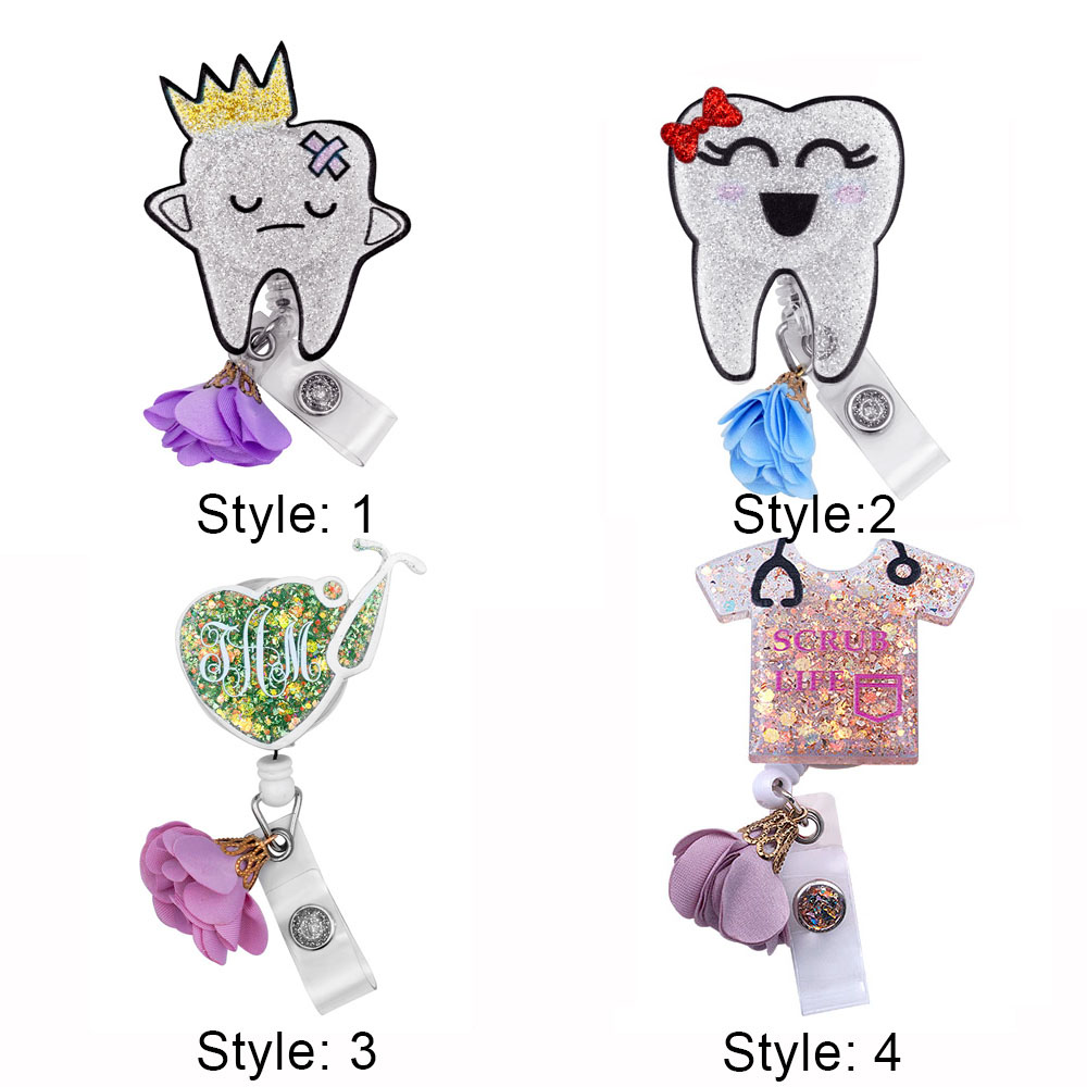 Personalized Dental Tooth Badge Reel - GetNameNecklace