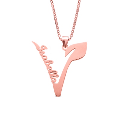 Personalized Vegan Name Necklace for Vegetarian Gift