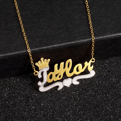 Personalized Name Necklace with Lace