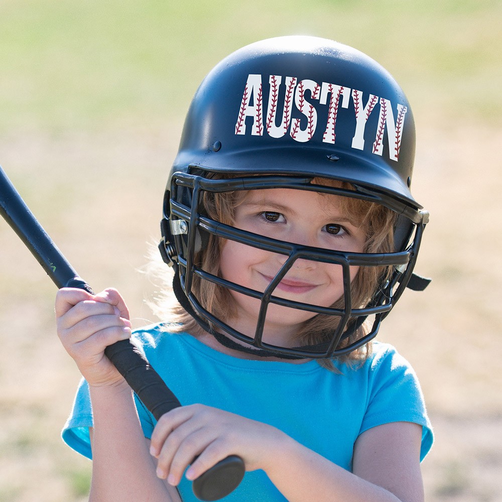 Personalized Helmet Decal for Softball Baseball