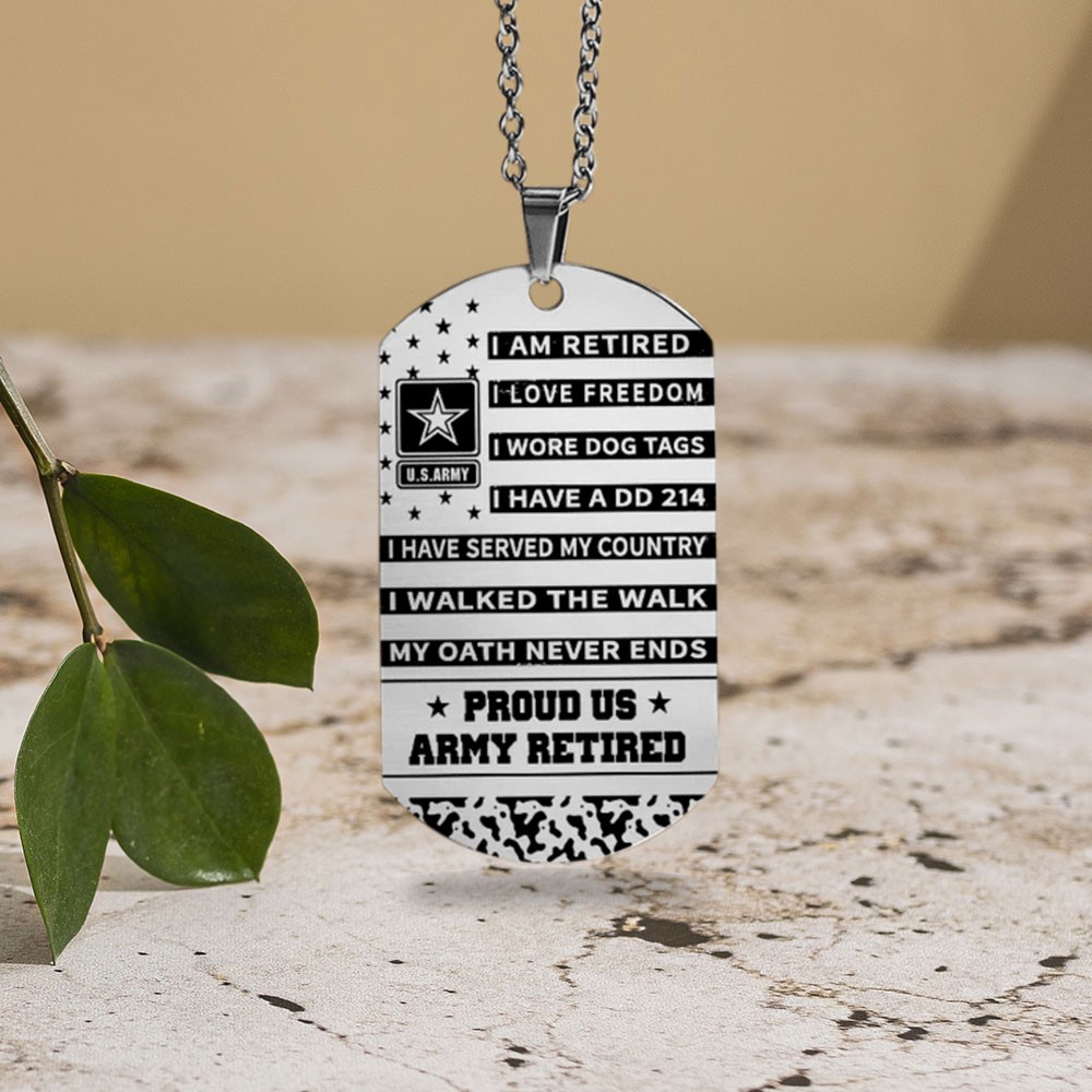 Mens Personalised Engraved Large Steel Dog Tag Chain Necklace Dad Gift For Him 