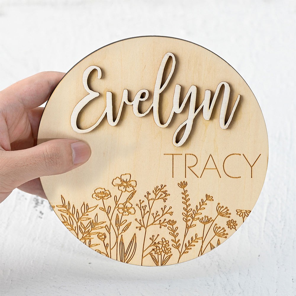 wooden name signs