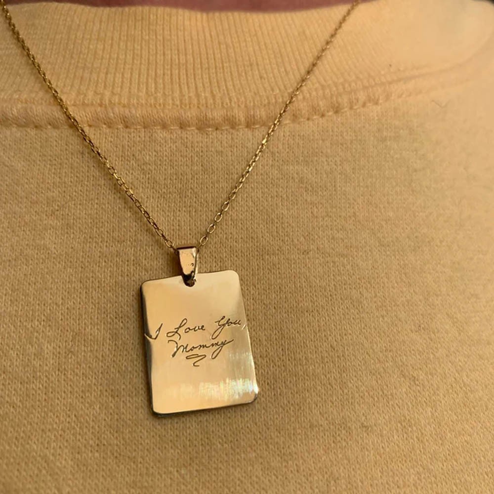 Custom Handwriting Necklace, Actual (Your Own) Handwriting, Personalized Signature Jewelry, Perfect Gift