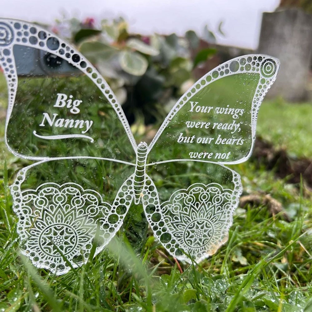 Custom In Loving Memory Butterfly, Mom/Grandma in Heaven Grave