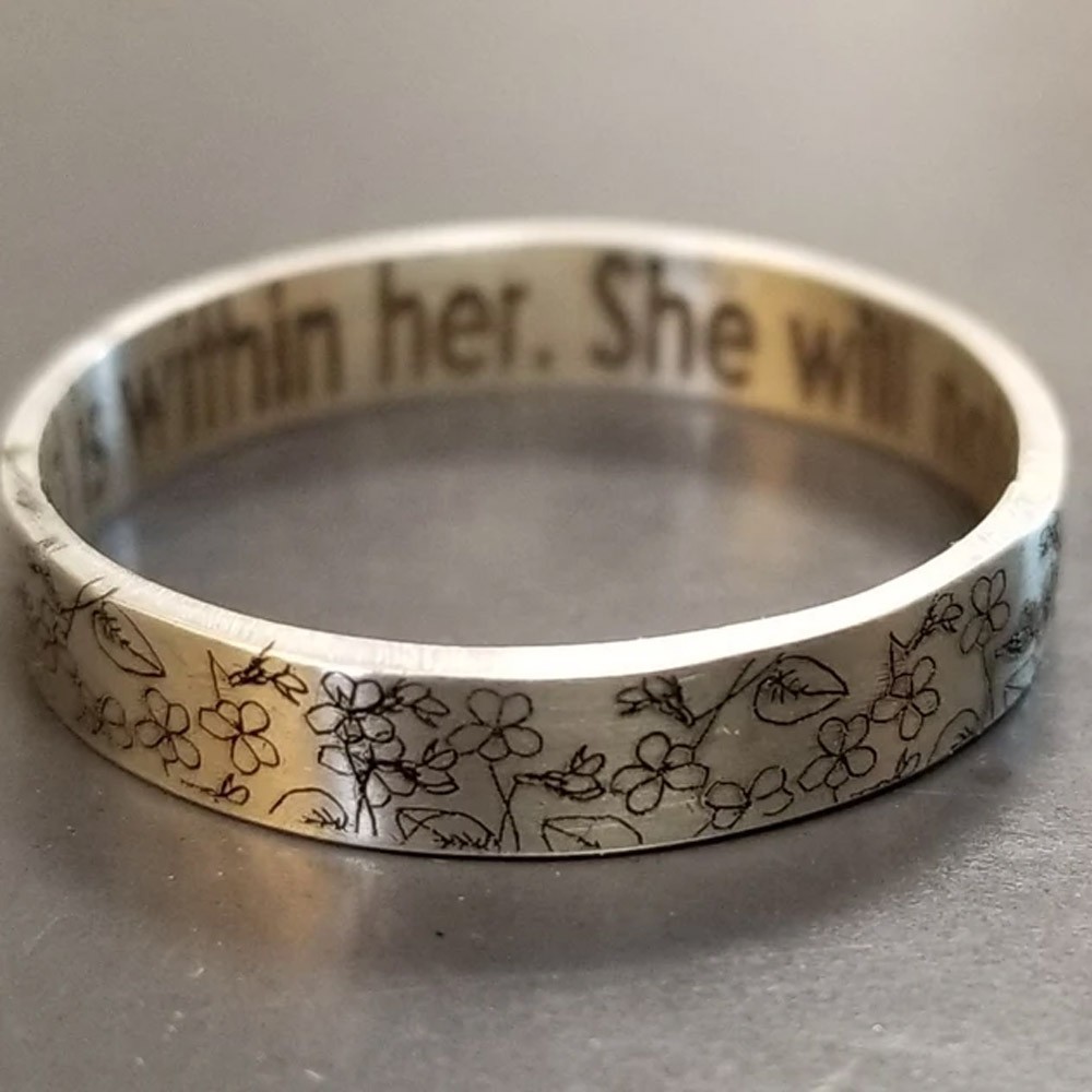 Custom Multiple Birth Flower Ring, Floral Stacking Ring, Sterling