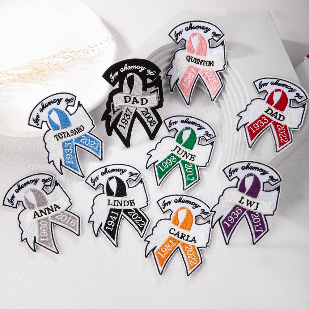 Patch Prénom Personnalisé Brodé – Forme Découpée Autour Du Texte, Choix Couleurs, Fixation Fer à Repasser Ou Couture