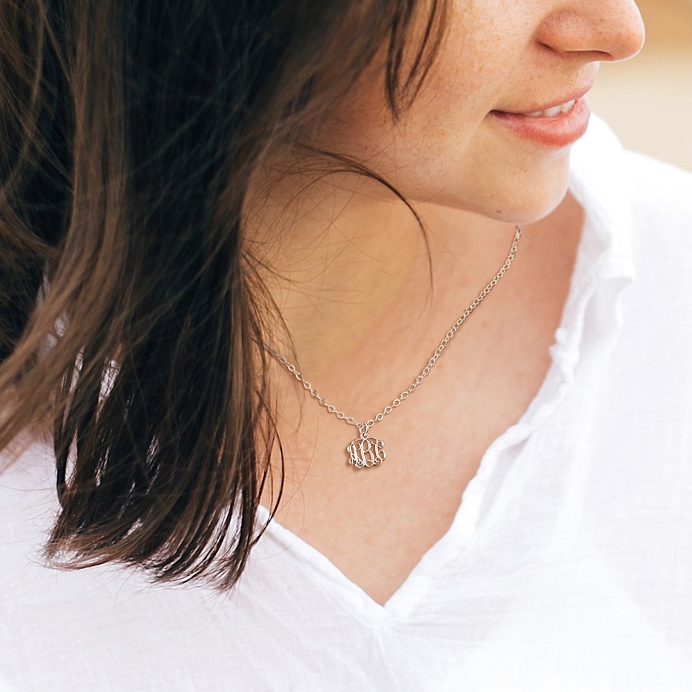 two letter monogram necklace