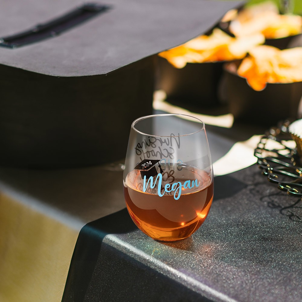 Graduation Wine Glass