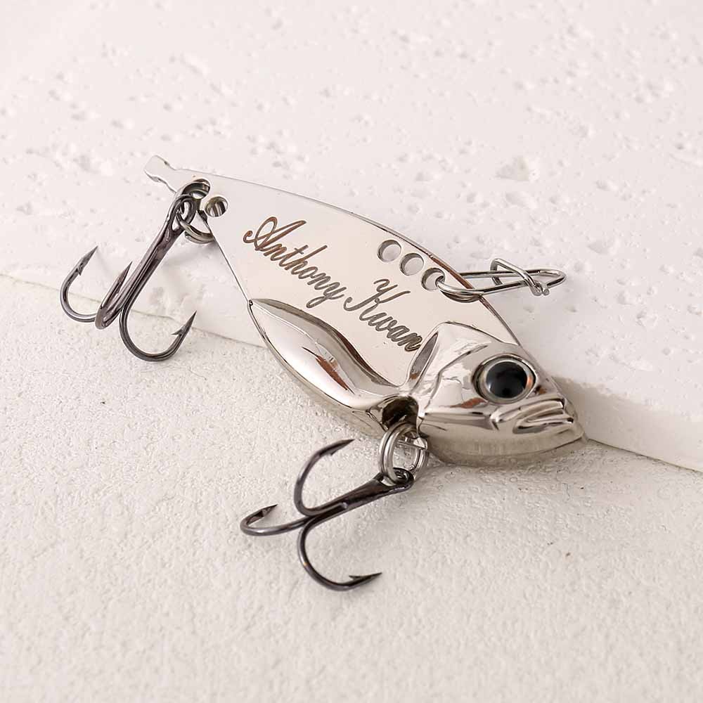 Custom Metal Lure with Box, Stainless Steel Lure, Father's Day Gift, Fishing Gift for Him