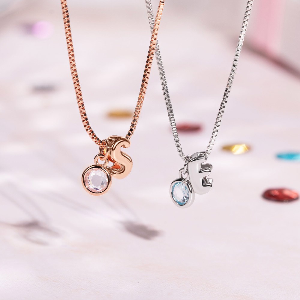 Collier Cœur Lettre Argent 925 MASADA - Pendentif Initiale Avec Zircons, Chaîne 46 Cm, Cadeau Personnalisé
