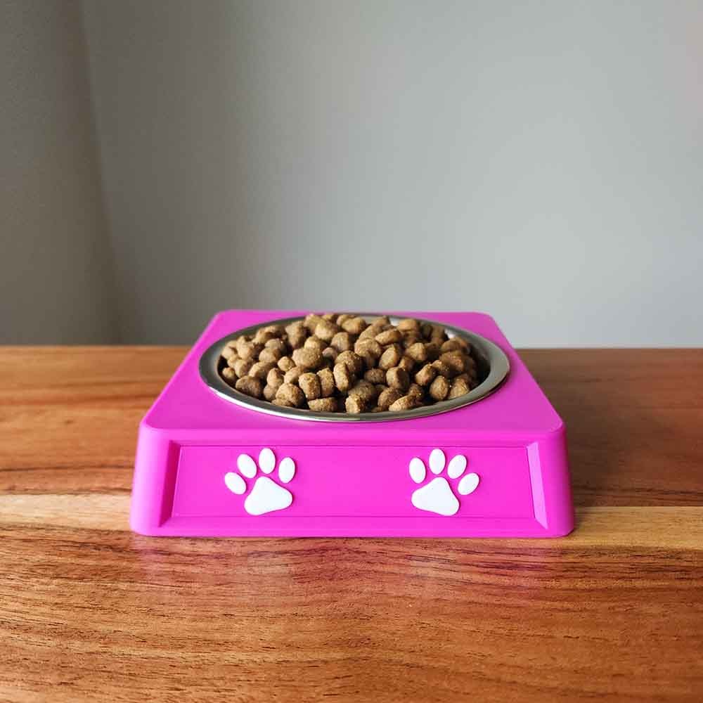 Personalized Dog Food Bowl Holder, 8oz Pet Food Bowl Stand, Custom Dog Feeding Stand, No Spill Pet Feeder, Dog Gift