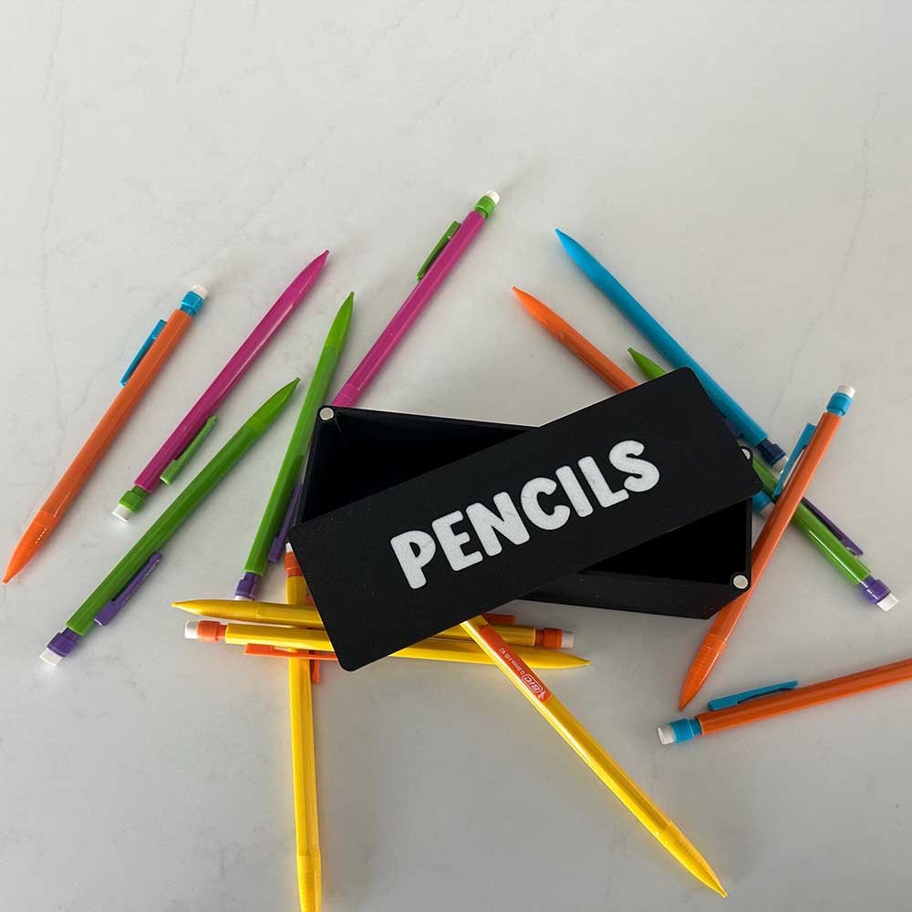 Personalized Name Pencil Box, 3D Printed Compact Magnetic Lid Storage , Fits Most Mechanical Pencils, Back to School/Christmas Gift for Kids/Students