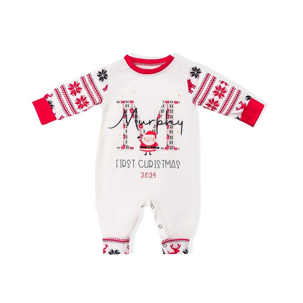 Personalized First Christmas Sleepsuit