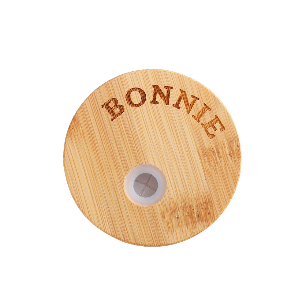 wooden lid with engraved name