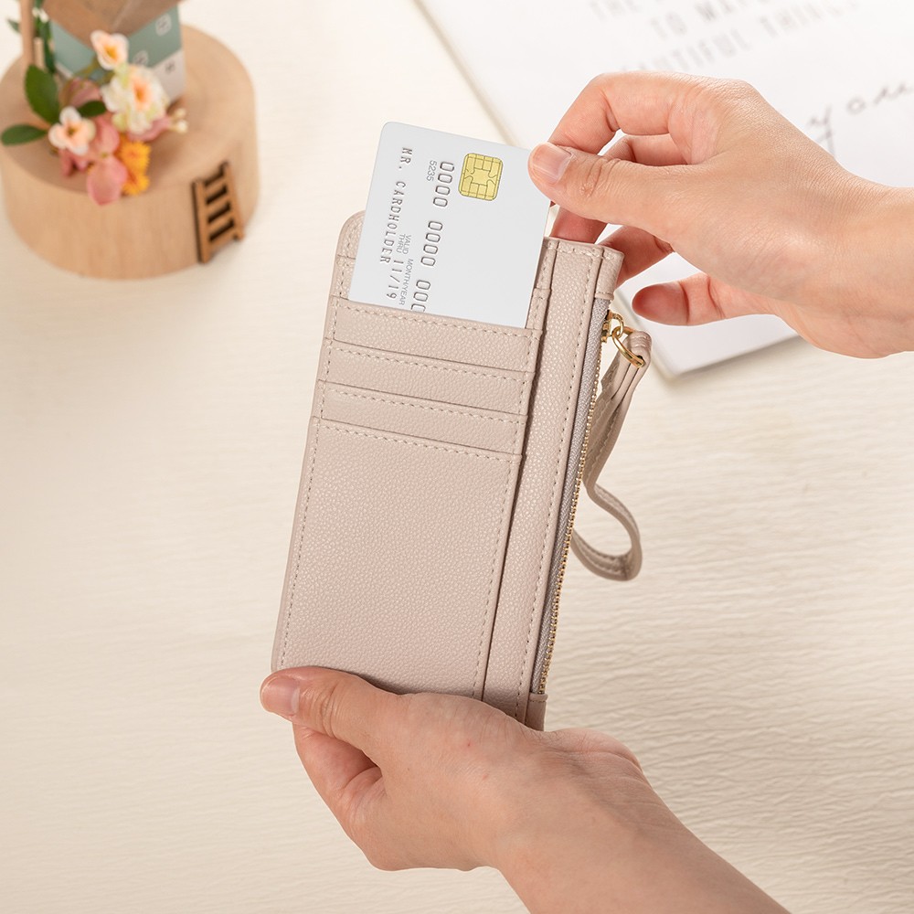 card holder with zip