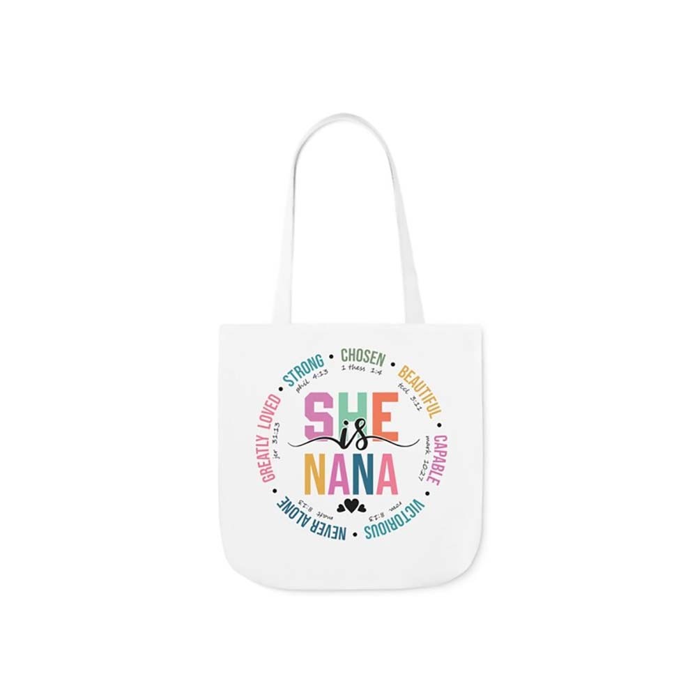 Custom Name She Is Nana Tote Bag, Nana Tote Bag, Grandma Gift, Grandma Birthday Gift, Promoted to Grandma, Gift for Grandma