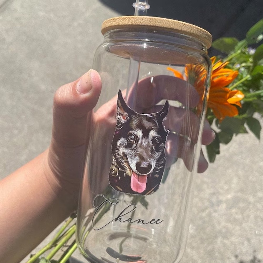 personalized glass cup