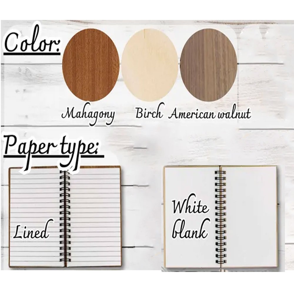Personalized Christian Engraved Wood Notebook Religious for Women Inspirational Gifts with Prayers Engraved Wood Gifts