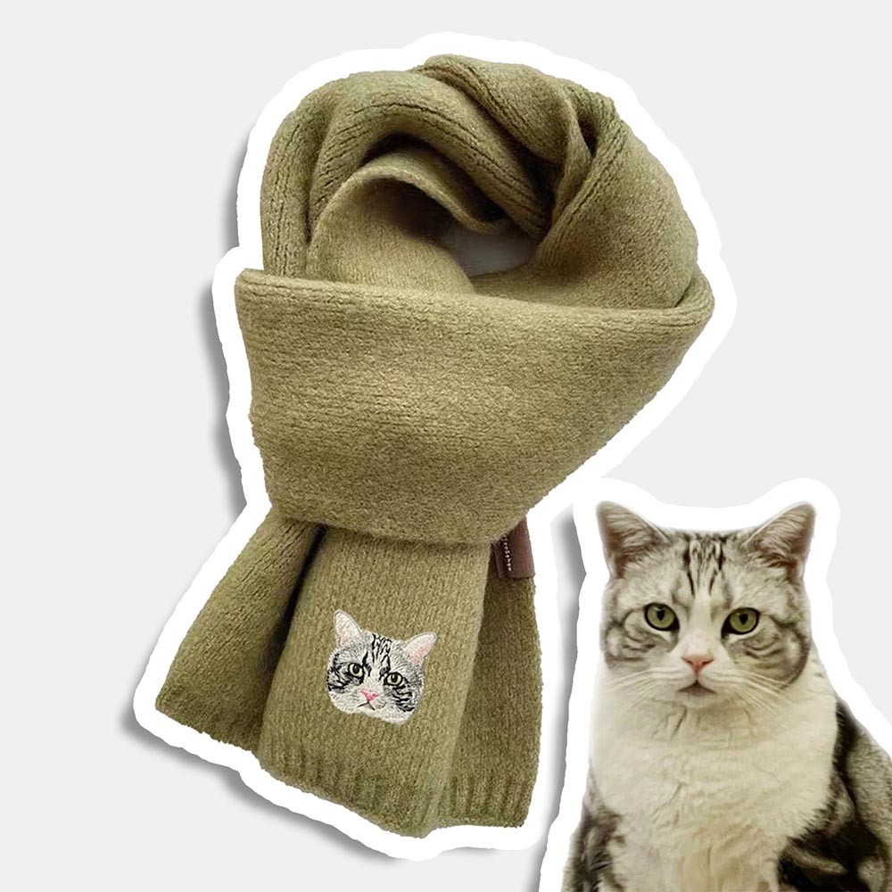 pet portrait scarf