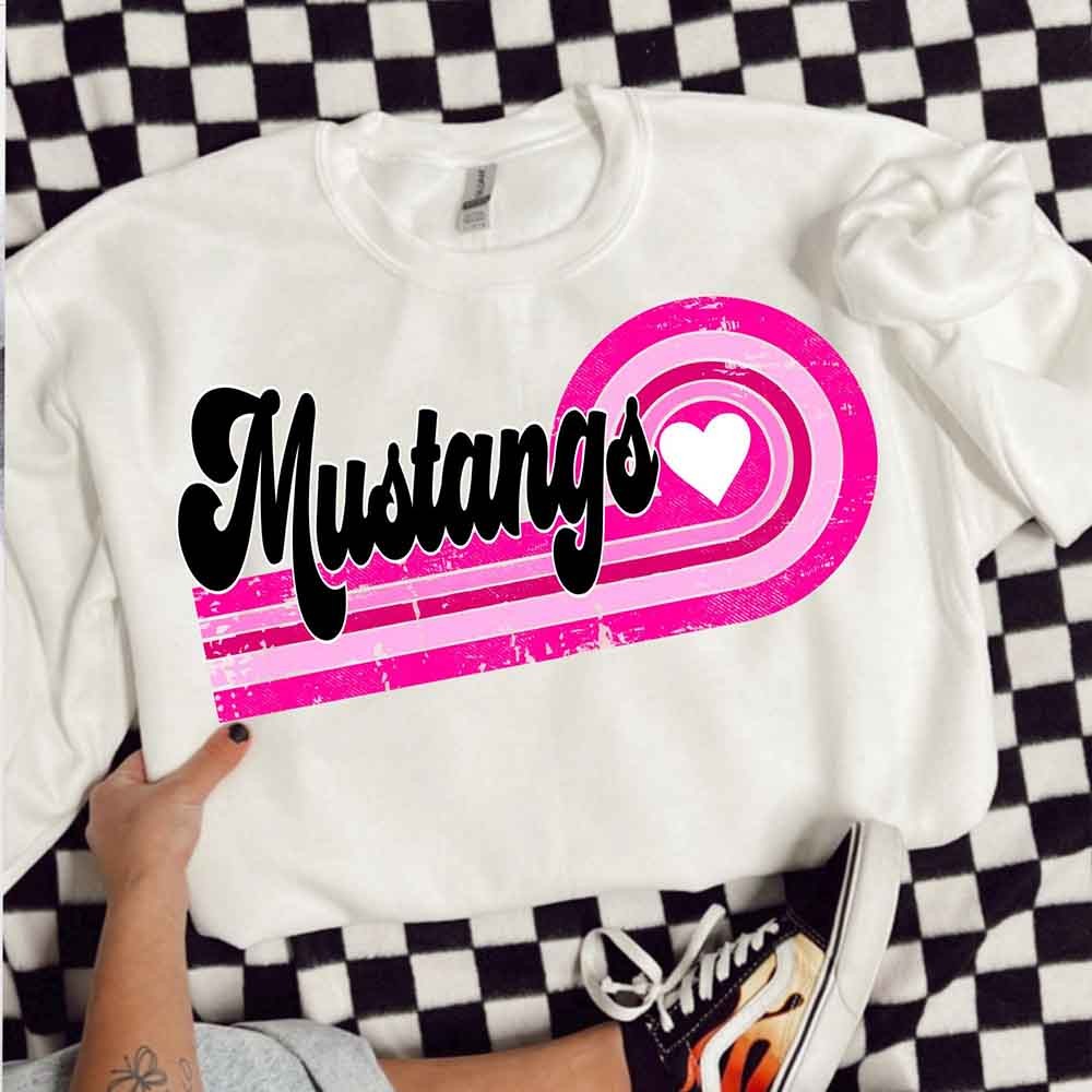 Personalized Name Retro Design Sweatshirt for High School Mascot, Custom Multicolor Sweatshirt, Valentine’s Day Gift, Gift for Her/Him