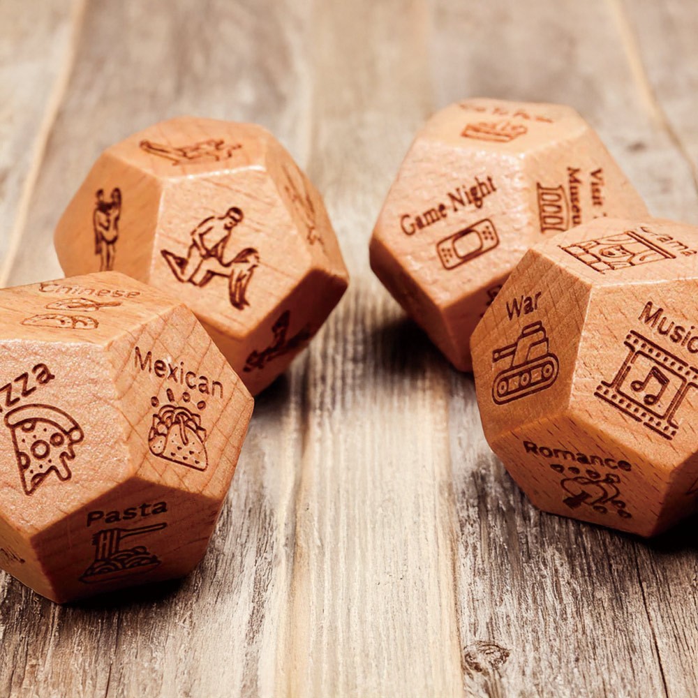 Wooden Date Activity Decision Dice 