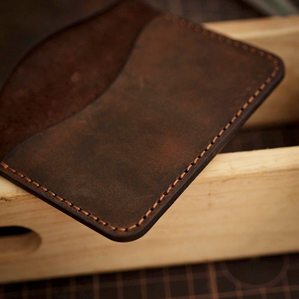 Minimal Business Card Holder Wallet Leather Business Card Case Christian Gift Pastor Gift Priest Gift Handmade Gifts