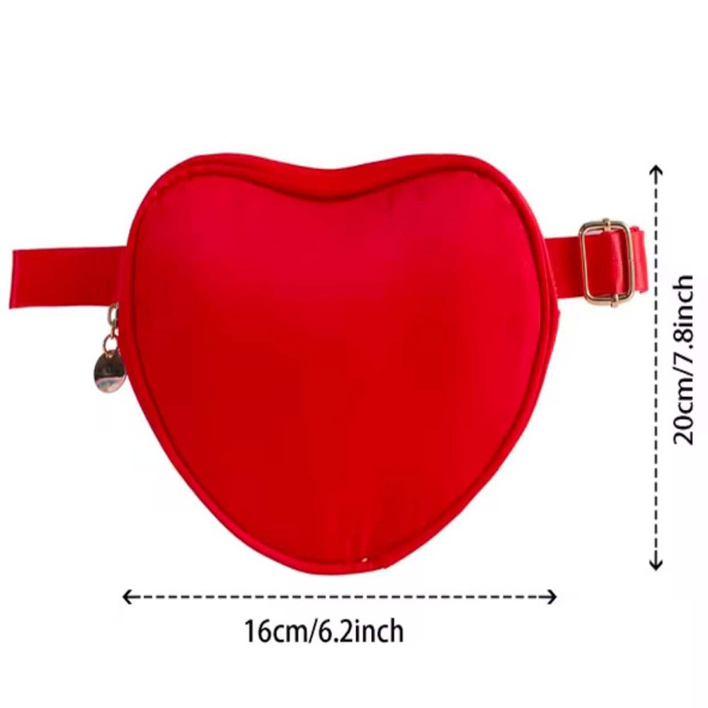 Monogram Heart Shape Belt Bag Personalized Sling Purse Fanny Pack Waist Women Girl Pink Red Valentines Day Gift Crossbody Bum Bag Hip Belly